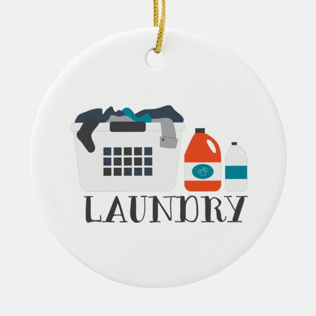 Laundry Ceramic Ornament (Front)