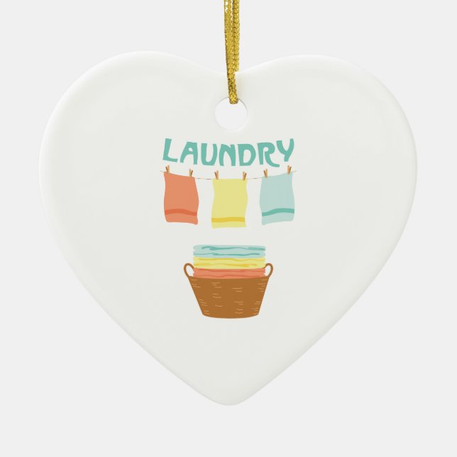 Laundry Ceramic Ornament (Front)