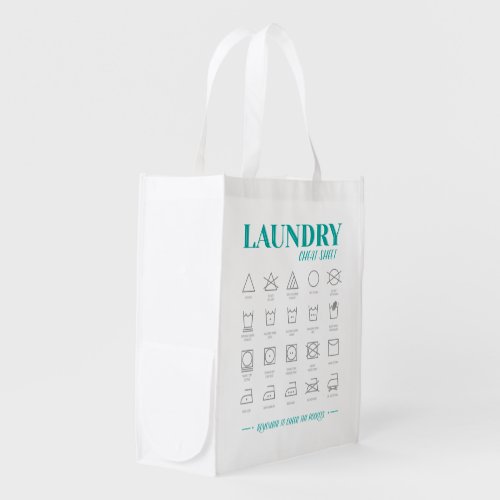 Laundry cheat sheet laundry bag