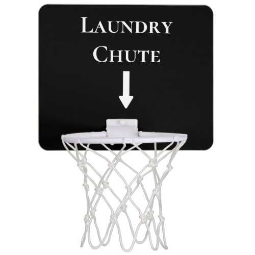 Laundry Chute Black and White Mini Basketball Hoop