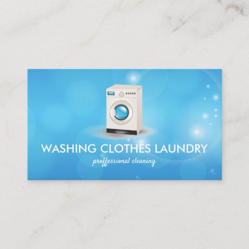 Laundry Cleaning Clothes Business Card