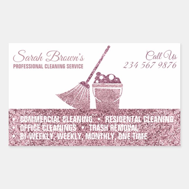 Laundry Cleaning Washing Janitorial Rectangular Sticker (Front)