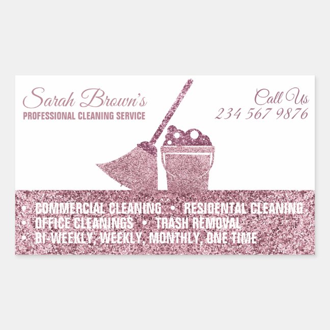Laundry Cleaning Washing Janitorial Rectangular Sticker