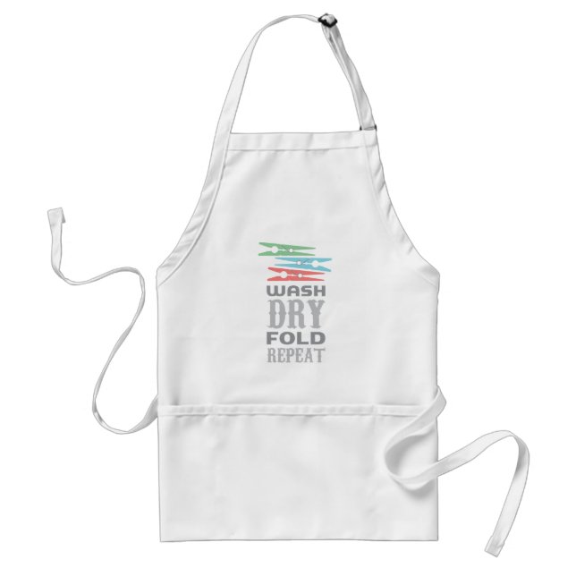 Laundry Clothespins Adult Apron (Front)