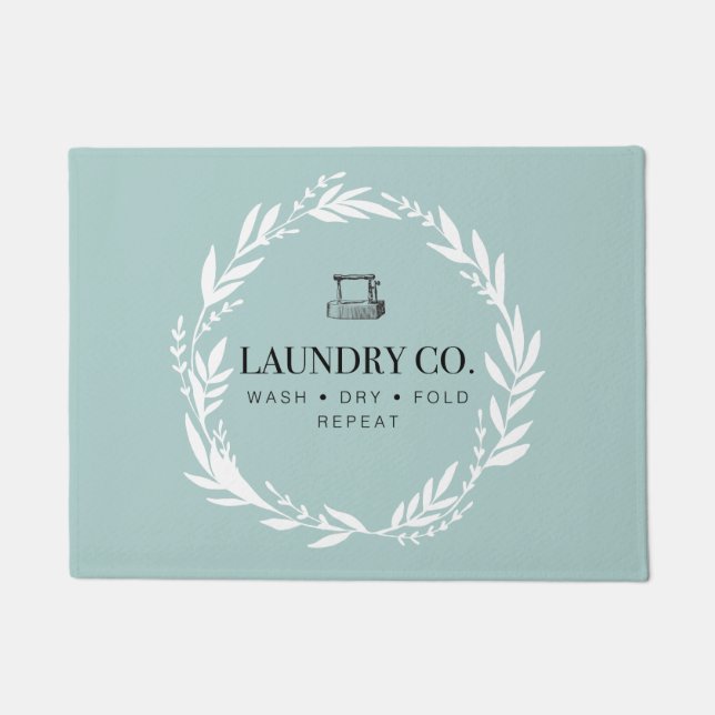 Laundry Co Wash Dry Fold Repeat Floor Mat (Front)
