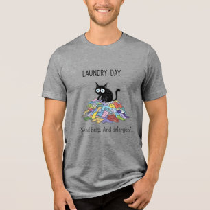 Laundry Day Black Cat Lover Tee