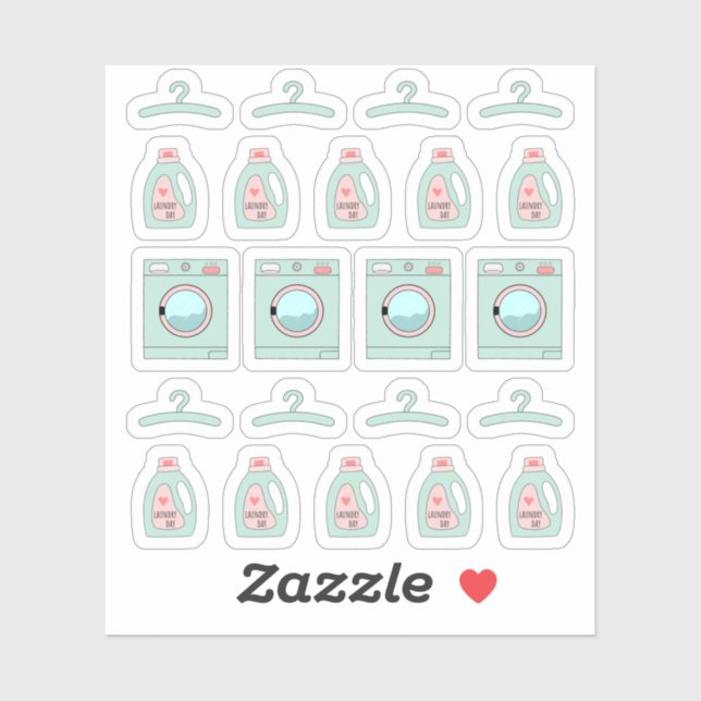 Laundry Day Detergent Cleaning and Chores Planner Sticker (Sheet)