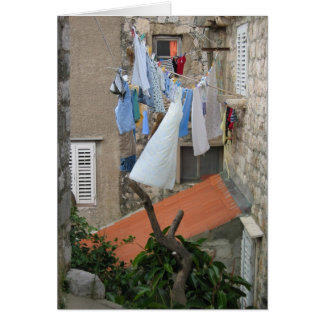 Laundry day in Dubrovnik Cards
