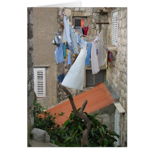 Laundry day in Dubrovnik Cards (Front)
