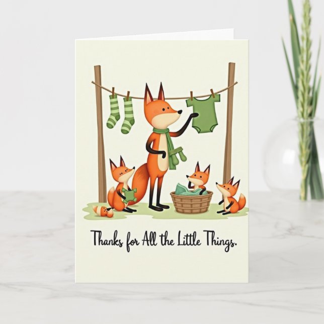 Laundry Day Mothers Day Card (Front)