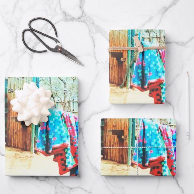 Laundry Day Nairobi Wrapping Paper Sheets (Front)