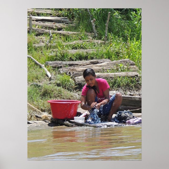 Laundry Day on the River Poster (Front)