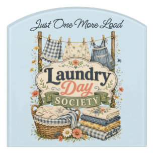 Laundry Day Society Cottagecore Florals Door Sign