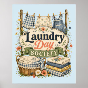 Laundry Day Society Cottagecore Florals Poster
