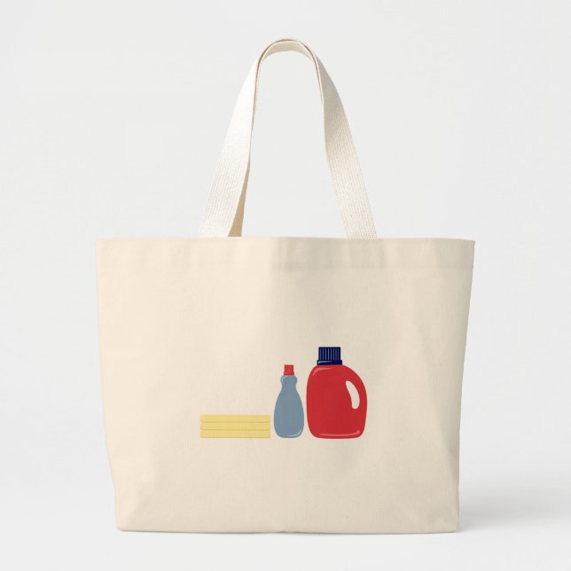 Laundry Detergent Large Tote Bag (Front)