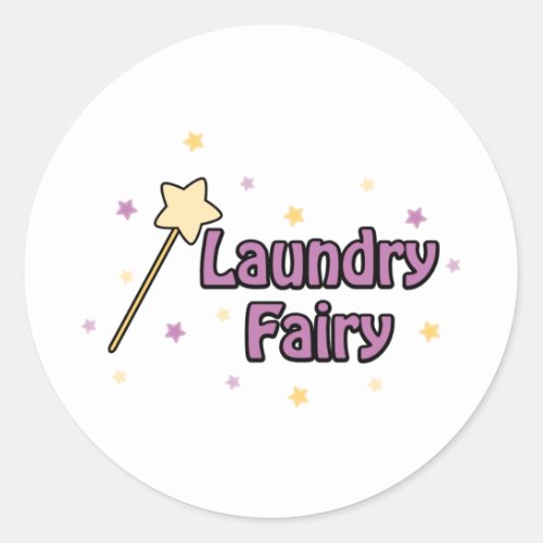 Laundry Fairy Classic Round Sticker
