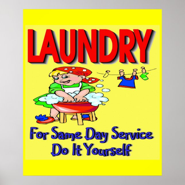 LAUNDRY- For Same Day Service Do It Yourself Poster (Front)