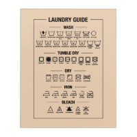 Laundry guide, textile care symbols