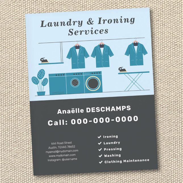 Laundry & Ironing Services Flyer (Laundry & Ironing Services Flyer)