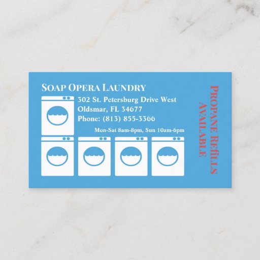 Customizable Laundry Business Card