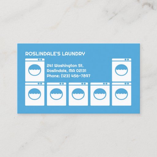 Customizable Laundry Business Card