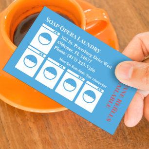 Laundry Laundromat Business Card Template