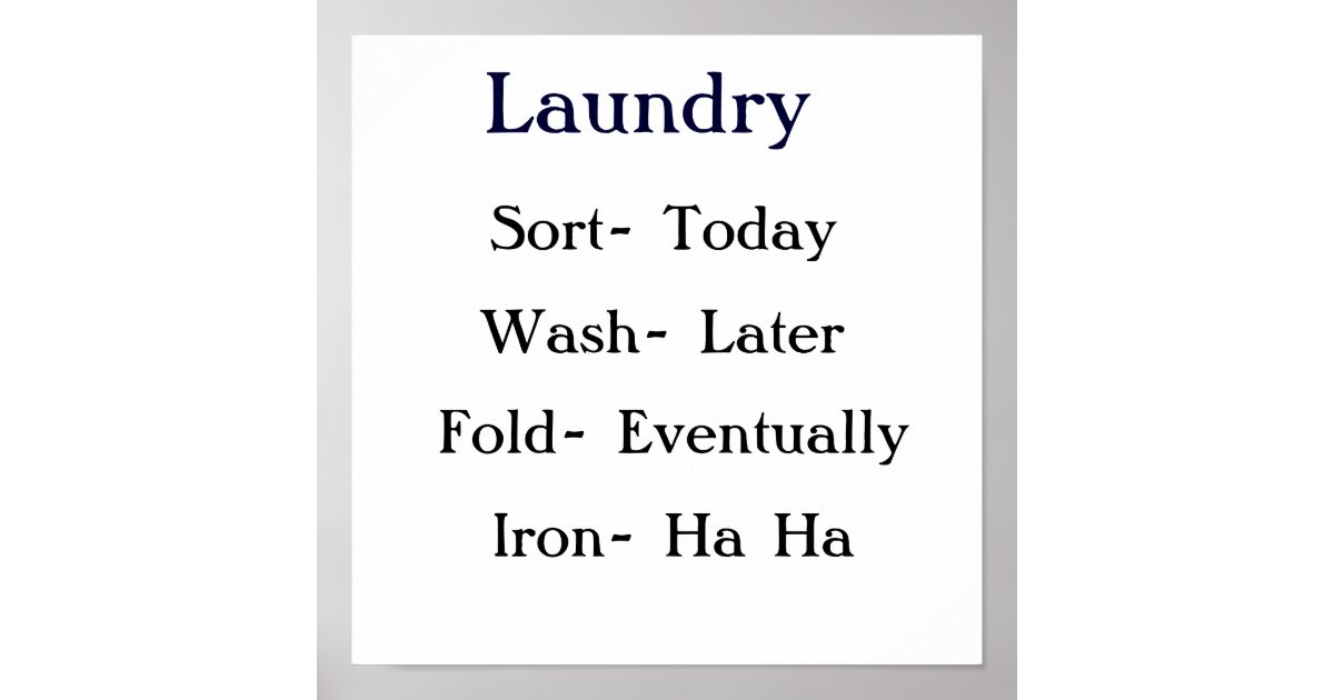 Laundry List Poster