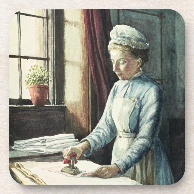 Laundry Maid, c.1880 Beverage Coaster (Front)