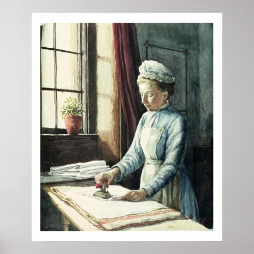 Laundry Maid c1880 Poster