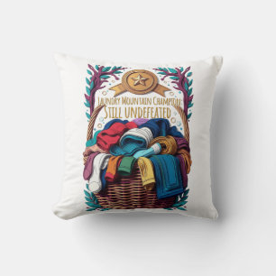 Laundry Mountain Champion Tee Throw Pillow