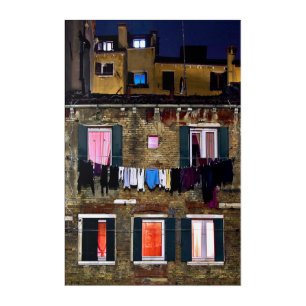 LAUNDRY NIGHT IN VENICE Acrylic Wall Art