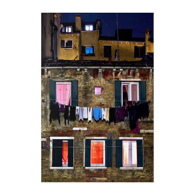 LAUNDRY NIGHT IN VENICE Acrylic Wall Art (Front)