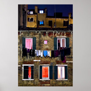 LAUNDRY NIGHT IN VENICE Poster