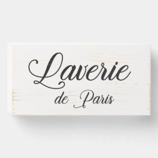 Laundry of Paris sign in French Wood Sign