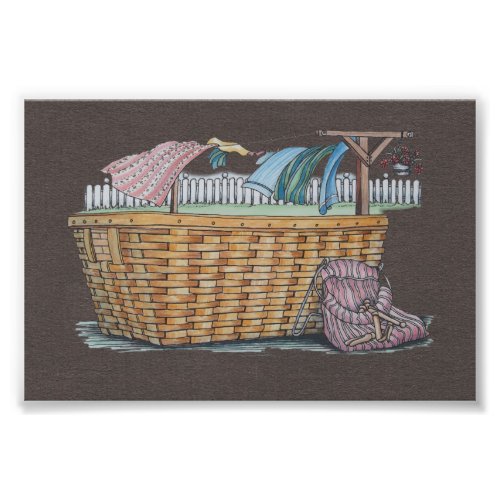 Laundry On Clothesline Photo Print