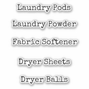 laundry room 5 personalized organization vintage sticker
