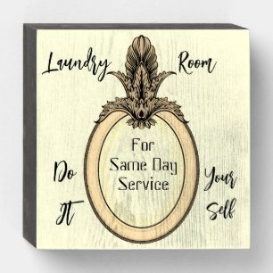 Laundry Room 6” x 6” Square Box Sign