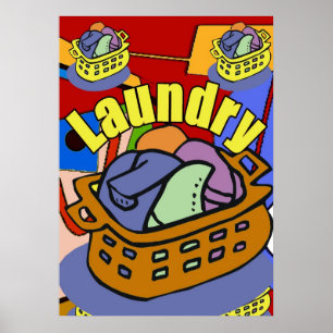 Laundry Room Basket Poster