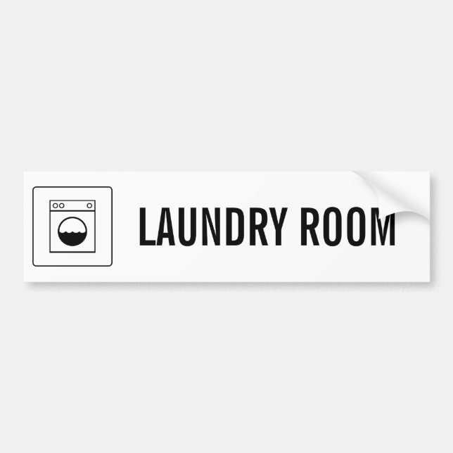 LAUNDRY ROOM BUMPER STICKER (Front)