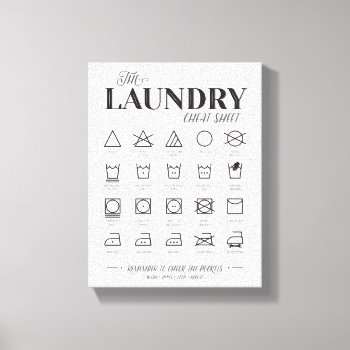 Laundry Room Cheat Sheet Canvas Print by TheKPlace at Zazzle