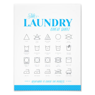 Laundry Room Cheat Sheet Photo Print