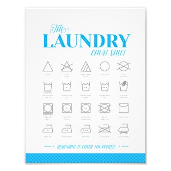 Laundry Room Cheat Sheet Photo Print by TheKPlace at Zazzle