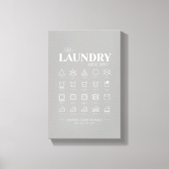 Laundry Room Cheat Sheet (wrapped Canvas) Canvas Print by TheKPlace at Zazzle