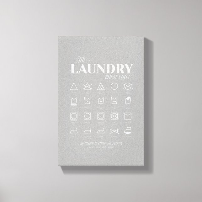 Laundry Room Cheat Sheet (Wrapped Canvas) Canvas Print (Front)