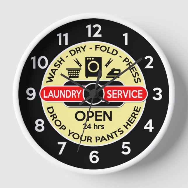 Laundry Room Clock / Utility Room Clock (Front)