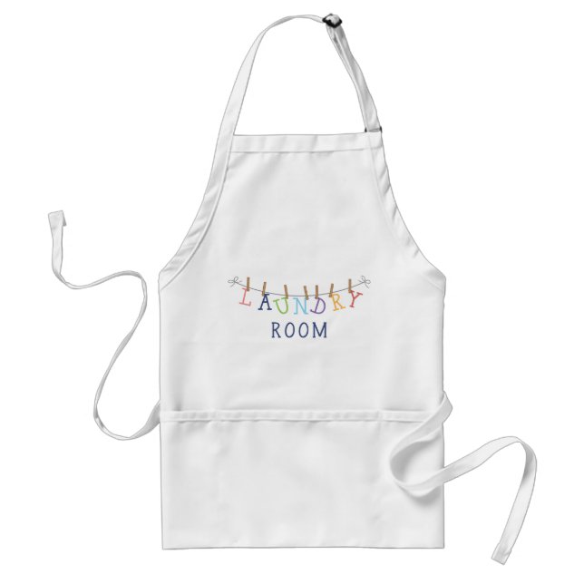 Laundry Room Hanging Adult Apron (Front)