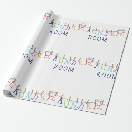 Laundry Room Hanging Wrapping Paper
