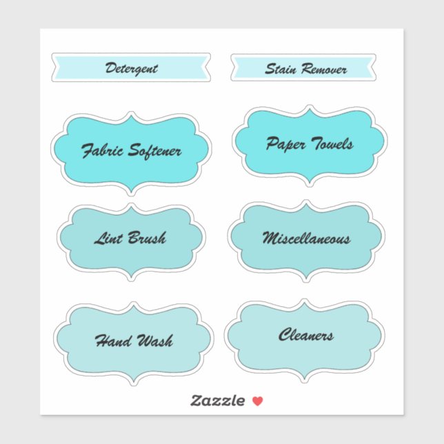 Laundry Room Home Organization Labels (Sheet)