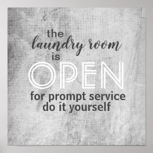 laundry room humorous quote poster typography
