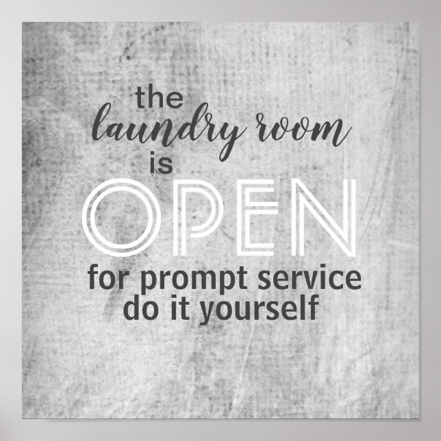 laundry room humorous quote poster typography (Front)